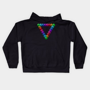 penrose triangle illusion Kids Hoodie